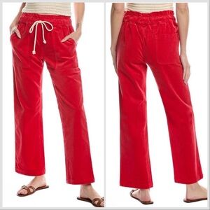 NWT Electric & Rose Easy Paperbag Corduroy Pant in Chili Red Sz S